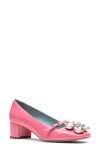 Frances Valentine Josephine Square Toe Pump In Pink