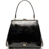 Frances Valentine Katherine Frame Leather Handbag In Black