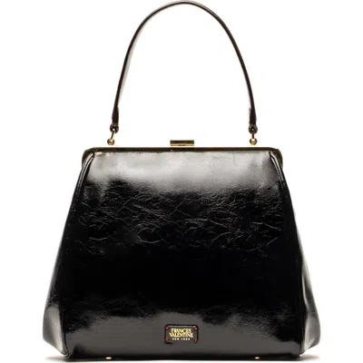 Frances Valentine Katherine Frame Leather Handbag In Black