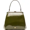 Frances Valentine Katherine Frame Leather Handbag In Green