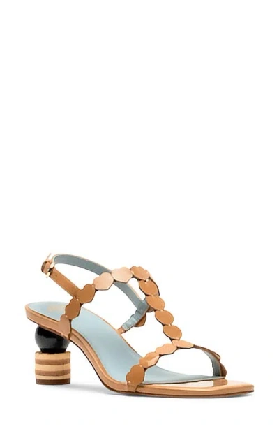 Frances Valentine Kiki Heart Strap Sandal In Brown