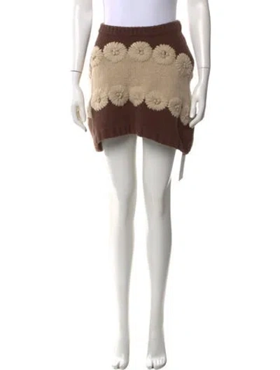 Pre-owned Frances Valentine Lambswool Mini Skirt In Black