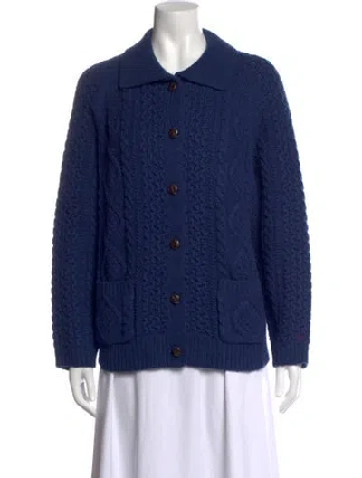 Pre-owned Frances Valentine Lambswool Sweater In Blue