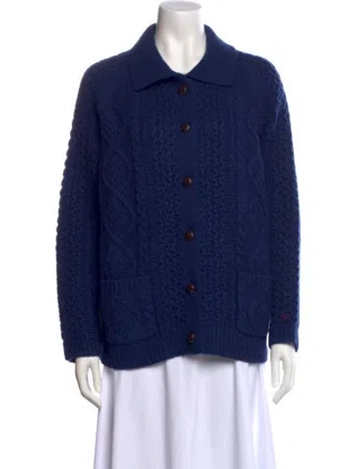 Pre-owned Frances Valentine Lambswool Sweater W/ Tags In Blue