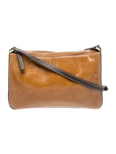 Pre-owned Frances Valentine Leather Crossbody Bag In Brown