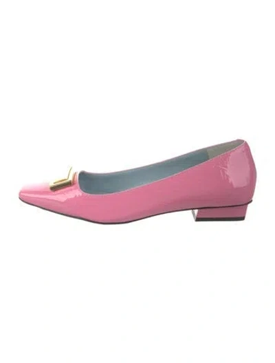 Pre-owned Frances Valentine Leather Flats In Pink