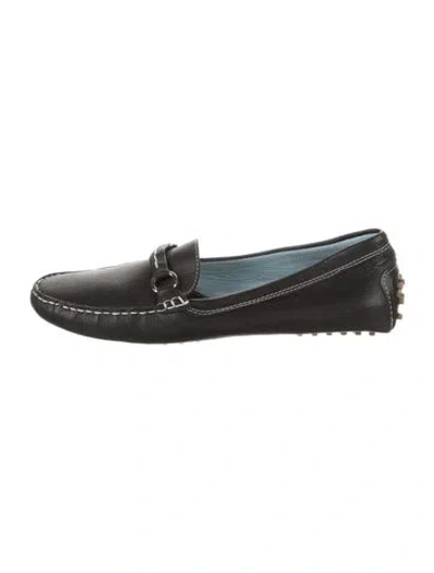 Pre-owned Frances Valentine Leather Loafers In Black