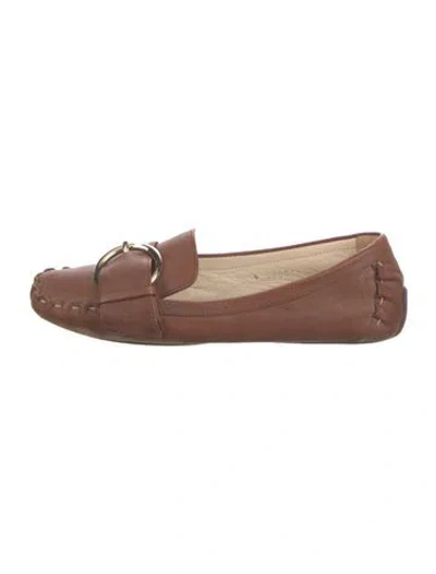 Pre-owned Frances Valentine Leather Loafers In Brown
