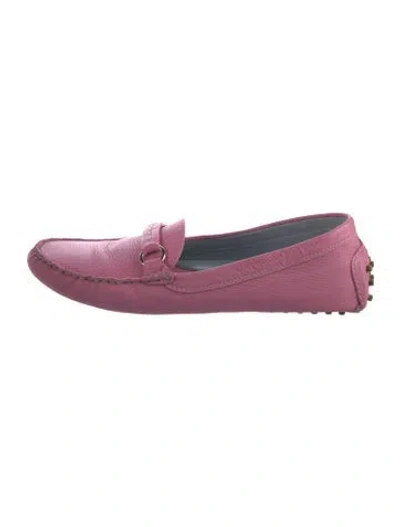 Pre-owned Frances Valentine Leather Loafers In Pink