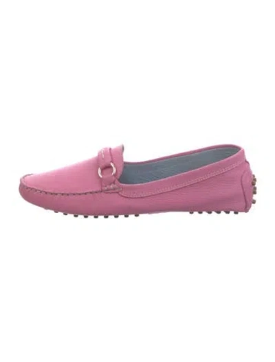Pre-owned Frances Valentine Leather Loafers In Pink