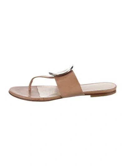 Pre-owned Frances Valentine Leather Sandals In Neutral