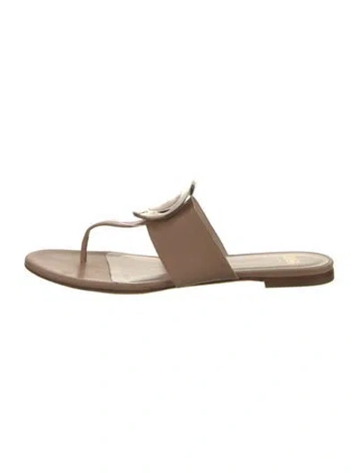 Pre-owned Frances Valentine Leather Sandals In Neutrals