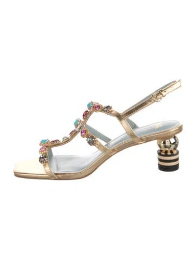 Pre-owned Frances Valentine Leather Sandals In Silver