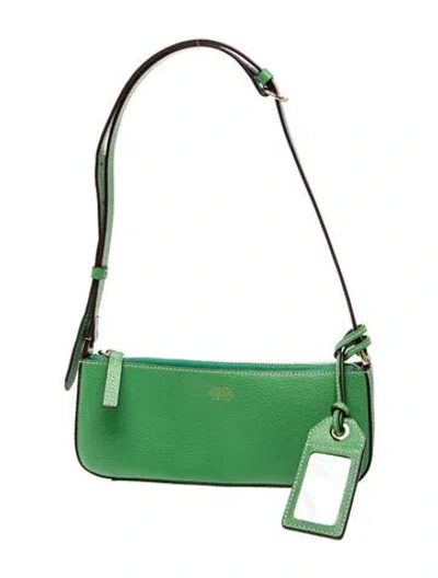 Pre-owned Frances Valentine Leather Shoulder Bag In Green