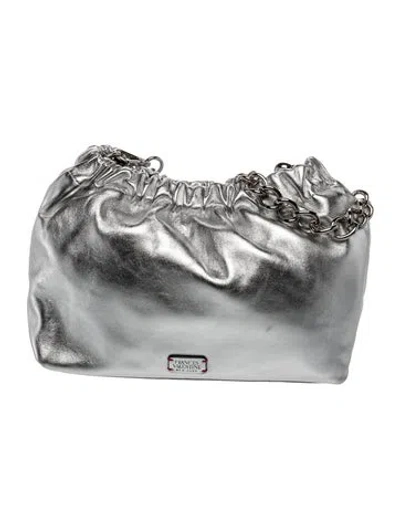 Pre-owned Frances Valentine Leather Shoulder Bag In Metallic/silver
