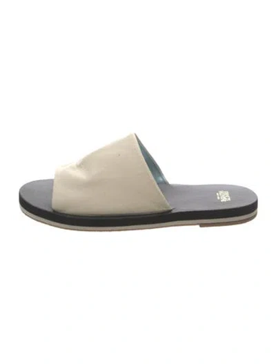 Pre-owned Frances Valentine Leather Slides In Neutrals