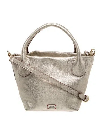 Pre-owned Frances Valentine Leather Top Handle Bag In Gold