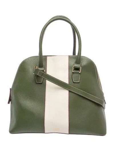 Pre-owned Frances Valentine Leather Top Handle Bag In Green