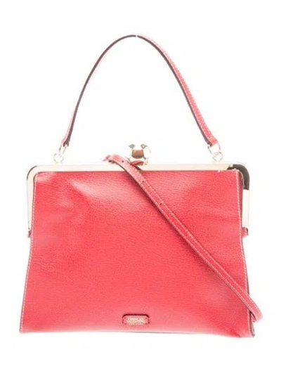 Pre-owned Frances Valentine Leather Top Handle Bag In Red