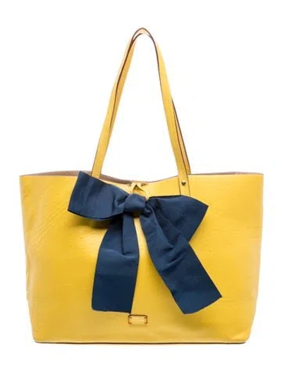 Pre-owned Frances Valentine Leather Tote In Yellow