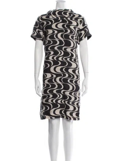Pre-owned Frances Valentine Linen Knee-length Dress In Grey