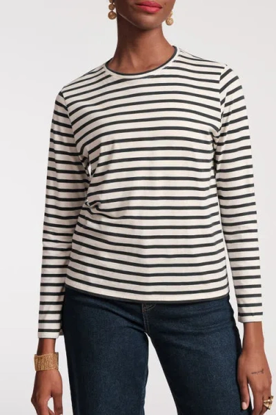 Frances Valentine Long Sleeve Striped T Shirt In Multi