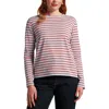 Frances Valentine Long Sleeve Striped T Shirt Stripe In Red