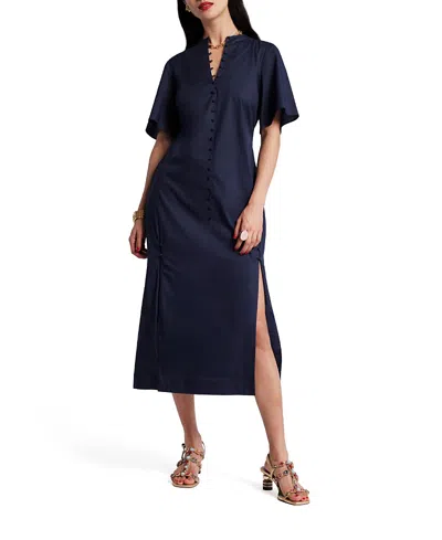 Frances Valentine Lori Maxi Dress In Blue