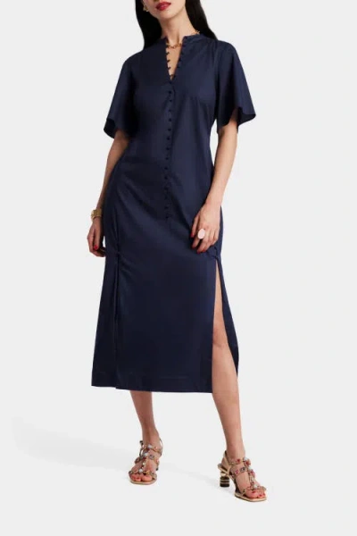 Frances Valentine Lori Maxi Dress In Navy In Blue