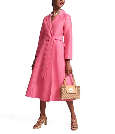 Frances Valentine Lucille Wrap Dress In Pink In Multi