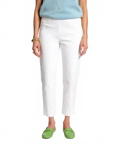 FRANCES VALENTINE LUCY CIGARETTE PANT COTTON STRETCH IN WHITE