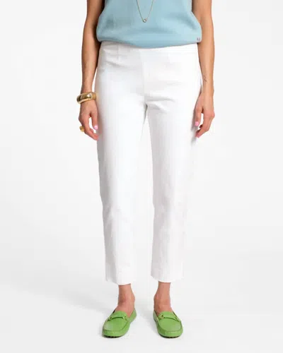 Frances Valentine Lucy Cotton Stretch Pant In White
