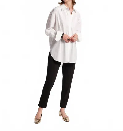 Frances Valentine Lucy Japanese Stretch Cigarette Pants In Black