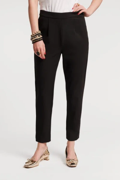 Frances Valentine Lucy Japanese Stretch Blend Cigarette Pants In Black