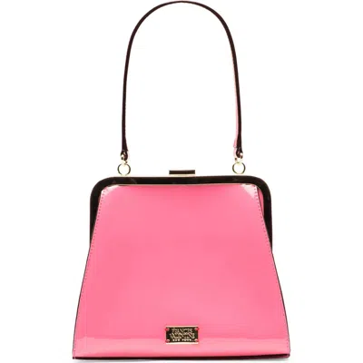 Frances Valentine Lulu Leather Frame Clutch In Pink