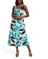 Frances Valentine Lynda Maxi Dress Banana Leaf In Blue