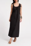 Frances Valentine Lynda Maxi Dress Solid In Black