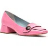 Frances Valentine Mackie Pump In Pink/chocolate