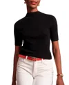 Frances Valentine Marie Sweater Solid Cotton In Black