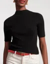 Frances Valentine Marie Sweater Solid Cotton In Black