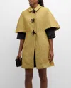 Frances Valentine Marvelous Button-down Metallic Tweed Jacket In Gold