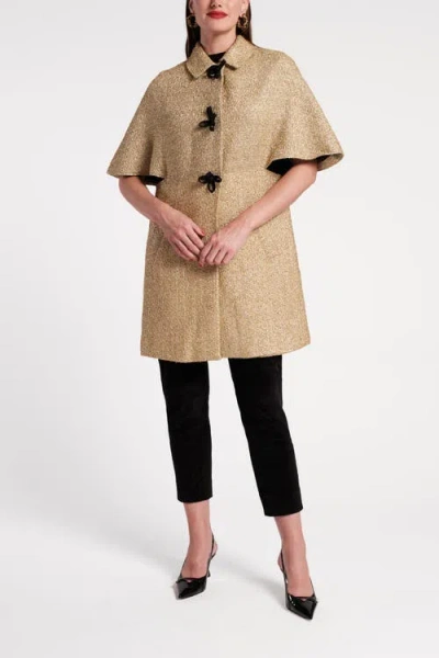 Frances Valentine Marvelous Jacket Rockefeller Gold Poly Lurex Blend In Multi