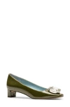 Frances Valentine Mary Square Toe Pump In Green