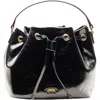 Frances Valentine Medium Minnie Leather Bucket Bag In Black