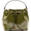 Frances Valentine Medium Minnie Leather Bucket Bag In Green