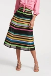 Frances Valentine Mercer Striped Midi Skirt In Multi