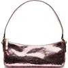 Frances Valentine Mia Snakeskin Embossed Metallic Leather Shoulder Bag In Pink