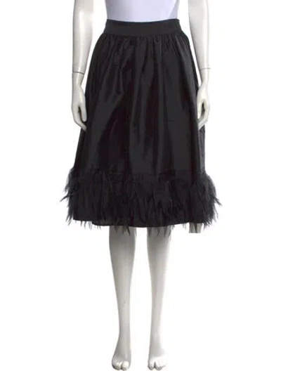 Pre-owned Frances Valentine Midi Length Skirt In Black