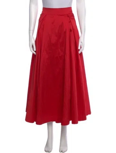 Pre-owned Frances Valentine Midi Length Skirt In Red