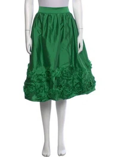 Pre-owned Frances Valentine Midi Length Skirt W/ Tags In Green